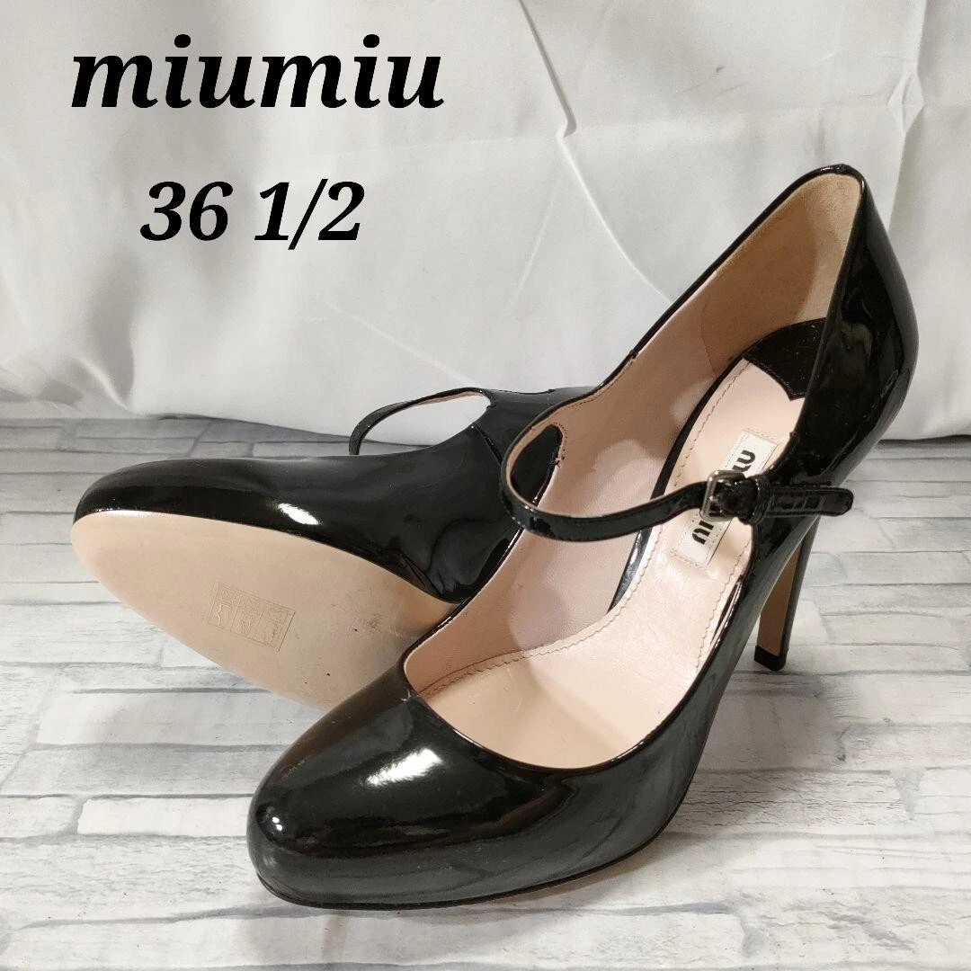 Miu miu patent sales leather mary jane pumps