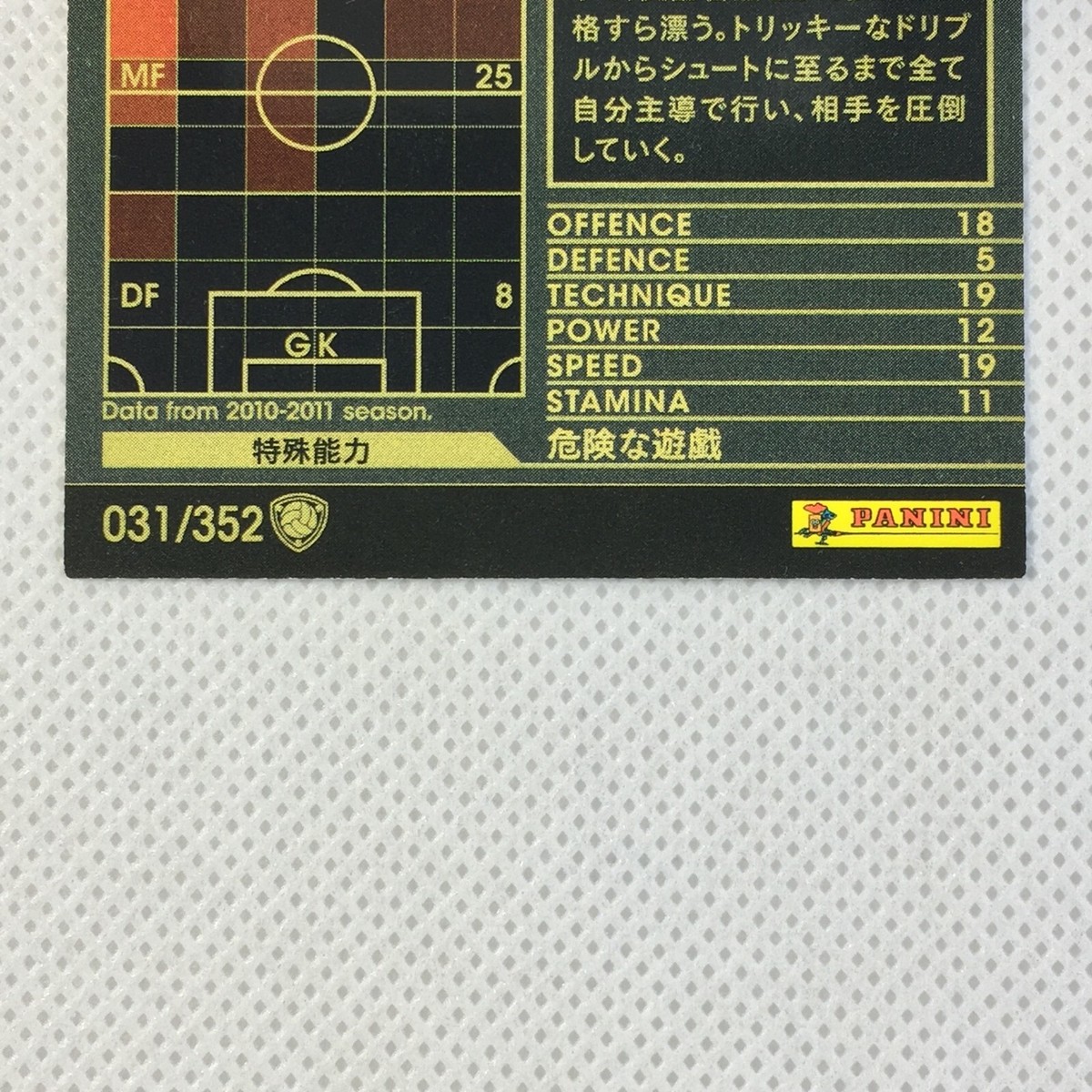 Panini WCCF 2010-11 Rookie Card Neymar Santos FC 031 FC
