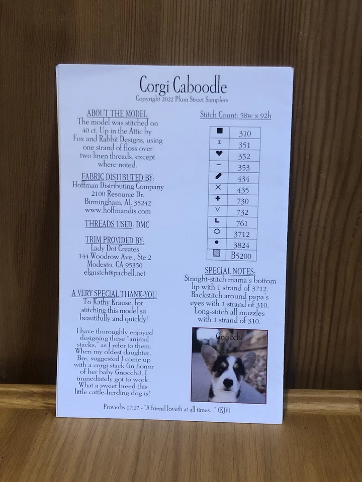 Corgi Caboodle Cross Stitch Chart By Plum Street Samplers - Image 2 of 3