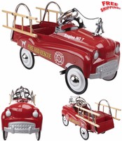 Pedal Car Fire Truck Vintage Kids Ride On Toy Children Gift Toddler Play Retro Pedal Car Fire Truck Vintage Kids Ride On Toy Children Gift Toddler Play Retro