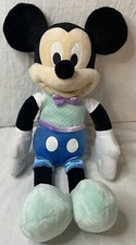Just Play 2017 Disney Mickey Mouse Stuffed Plush Toy 19" Bowtie Pastel Easter 