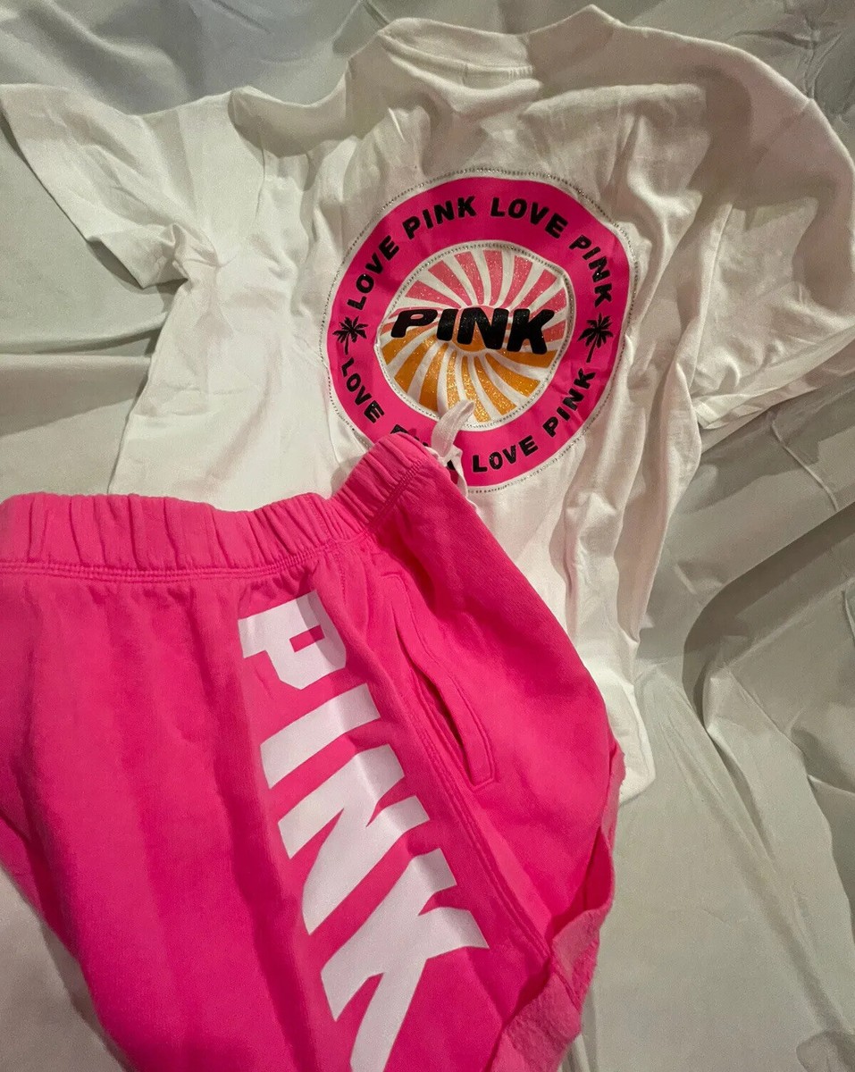 Victorias Secret PINK CAMPUS BLING S/S T-SHIRT Tropical