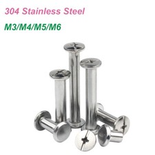 Chicago Binding Screw Barrel Nuts and Bolt for Book Binding,304 Stainless Steel