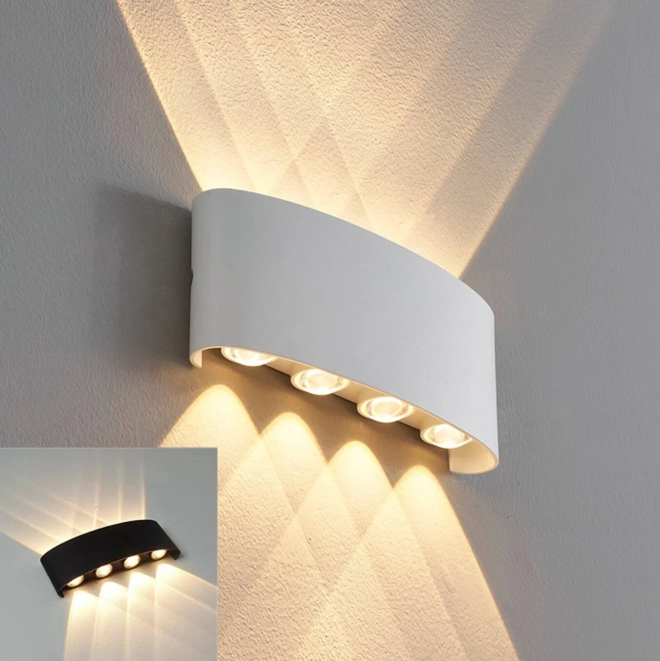 OSIMOLIGHT Applique da Parete LED 24W Design Moderno Luce Up&Down Alluminio da Esterno IP65