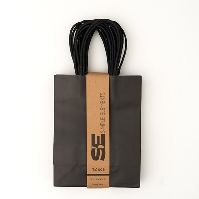 Simple Elements Colorful Kraft Recyclable Paper Bags 5inx3inx8in w/Handle 12pack