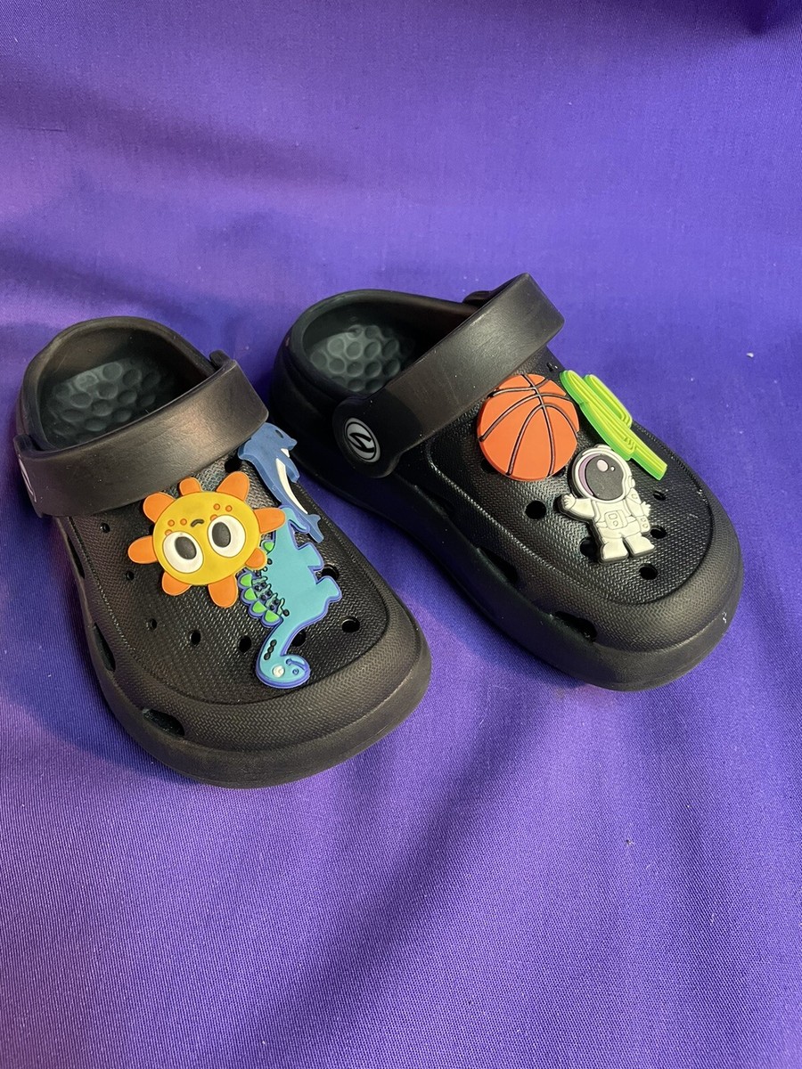 HOBIBEAR Boys Girls Classic Graphic Garden Clogs Slip on Water Shoes 23,  child