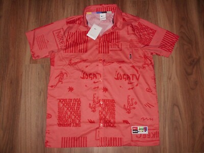 NWT Nike FC Joga Bonito Dri-Fit Polo Shirt EMBER GLOW WHITE DA1473