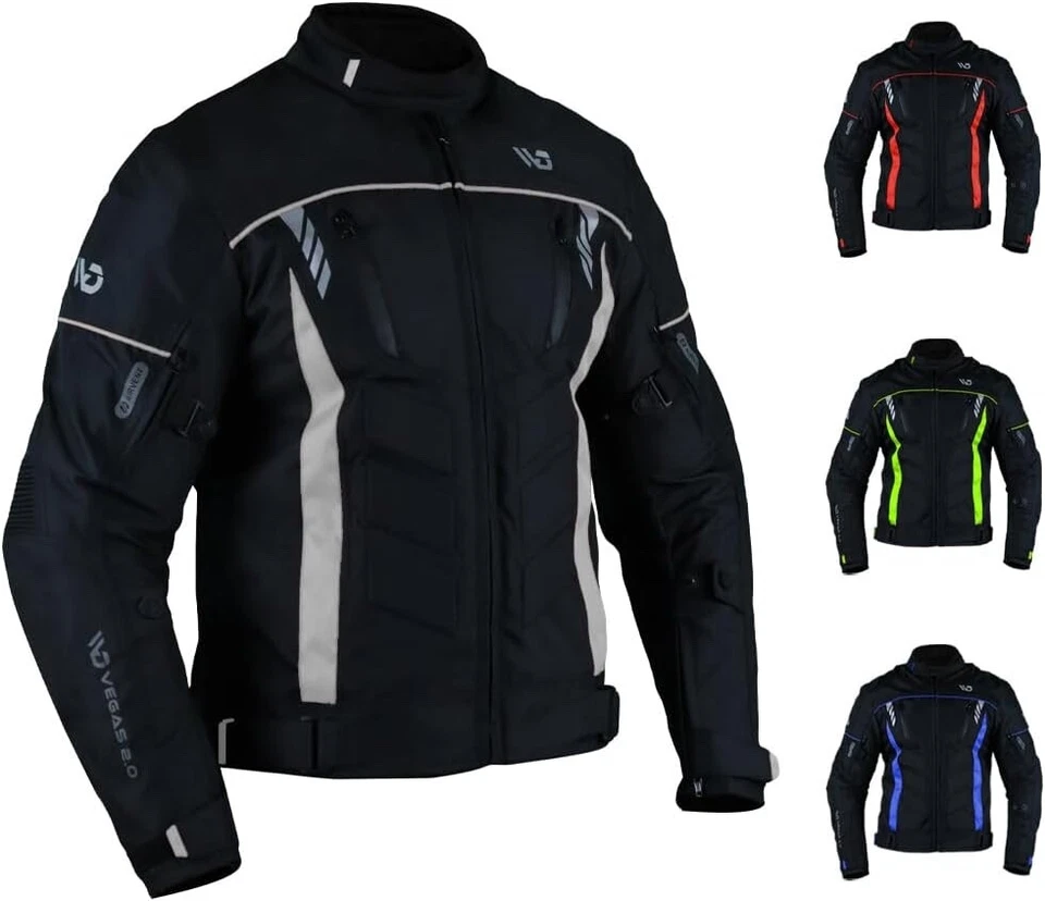 Motorradjacke mit Protektoren Herren Textil Motorrad Jacke Roller - Ausverkauf ! - Bild 4 von 4