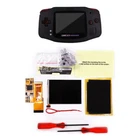 GBA 10 Levels Brightness V2 IPS Backlight LCD Mod & Shell With Clear Red Buttons