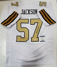 NEW ORLEANS SAINTS RICKEY JACKSON AUTOGRAPHED SIGNED JERSEY BECKETT  COA   
