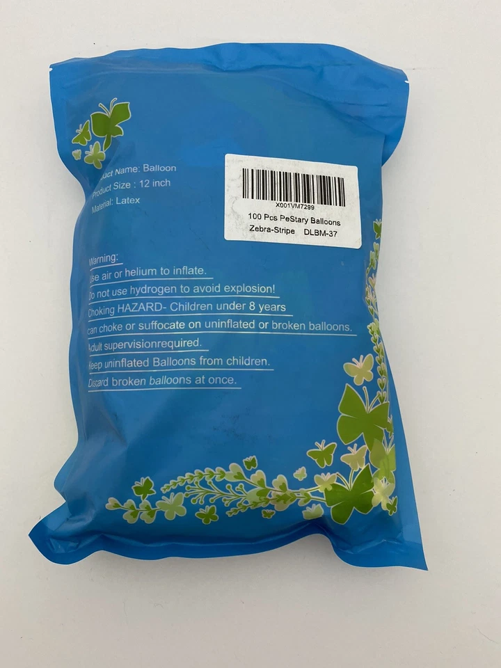 100pcs 12inch Zebra-Stripe Latex Balloons - Image 3 of 3