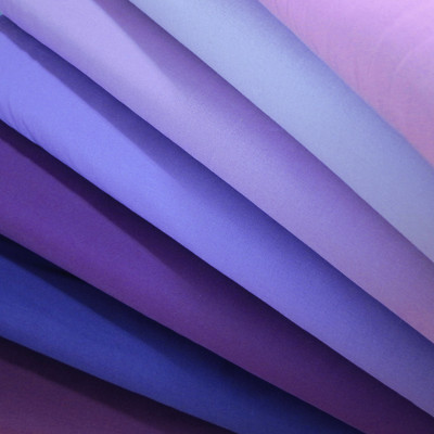 ROBERT KAUFMAN ''KONA COTTON SOLID'' Purple tones by the 1/2 yard