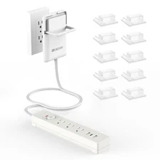 Ultra Slim Outlet Hider Flat Plug Power Strip 6ft Flat Extension Cord with 3 ...