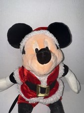 Christmas Mickey Mouse Plush Stuffed 18" Santa Claus-Disney Store Exclusive