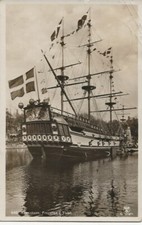 BATEAUX NAVIRES - DANEMARK / FREGATTE (1CP Usée)