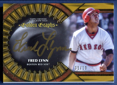 2023 Topps Five Star Fred Lynn Golden Graphs Gold 1/10 - Autograph