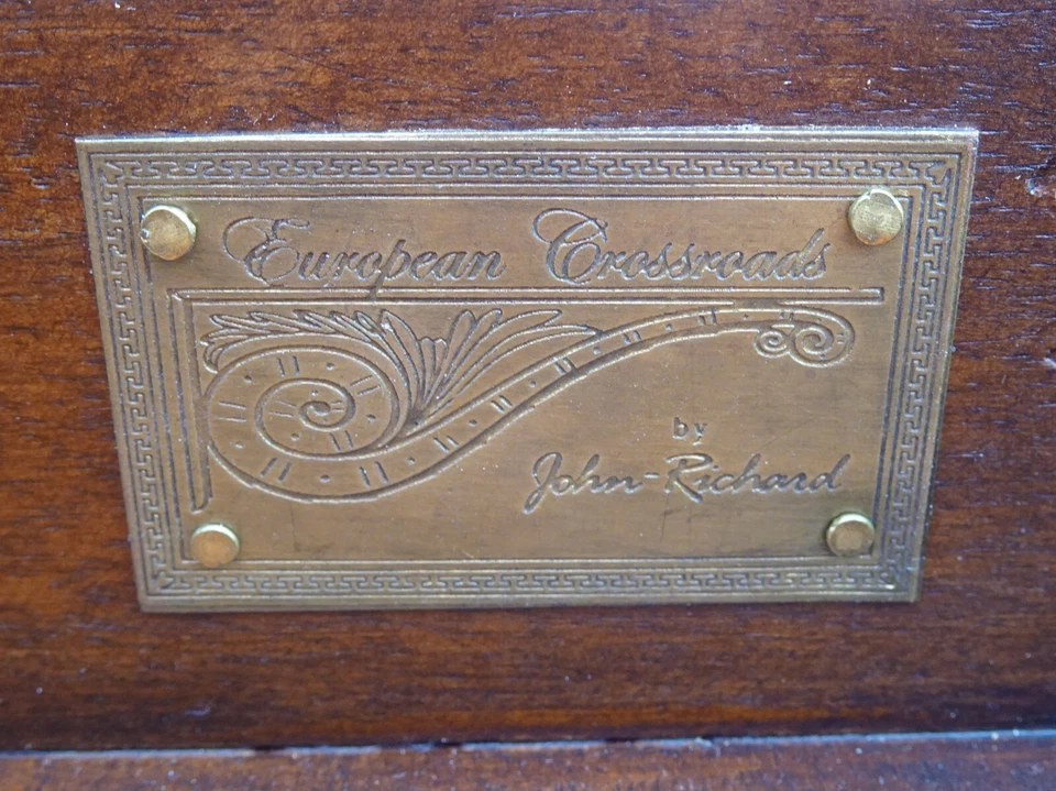 Vintage John Richard Large Spindle Side Table Leather Top w a Drawer - Image 2 of 4