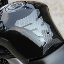 3D Carbon Decal Fiber Fit Motorcycle Oil Gas Fuel Tank Protector Gel Pad Sticker