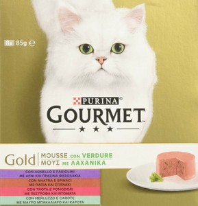Gourmet Gold Mousse Pour Le Chat Avec Des Legumes Avec Agneau Canard Truite Morue Ebay