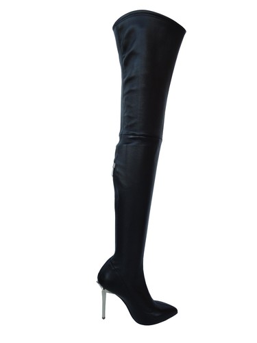 CQ COUTURE Sample Overknee Boot Stiefel Boots Real Stretch Heels Black 37 - Picture 8 of 10