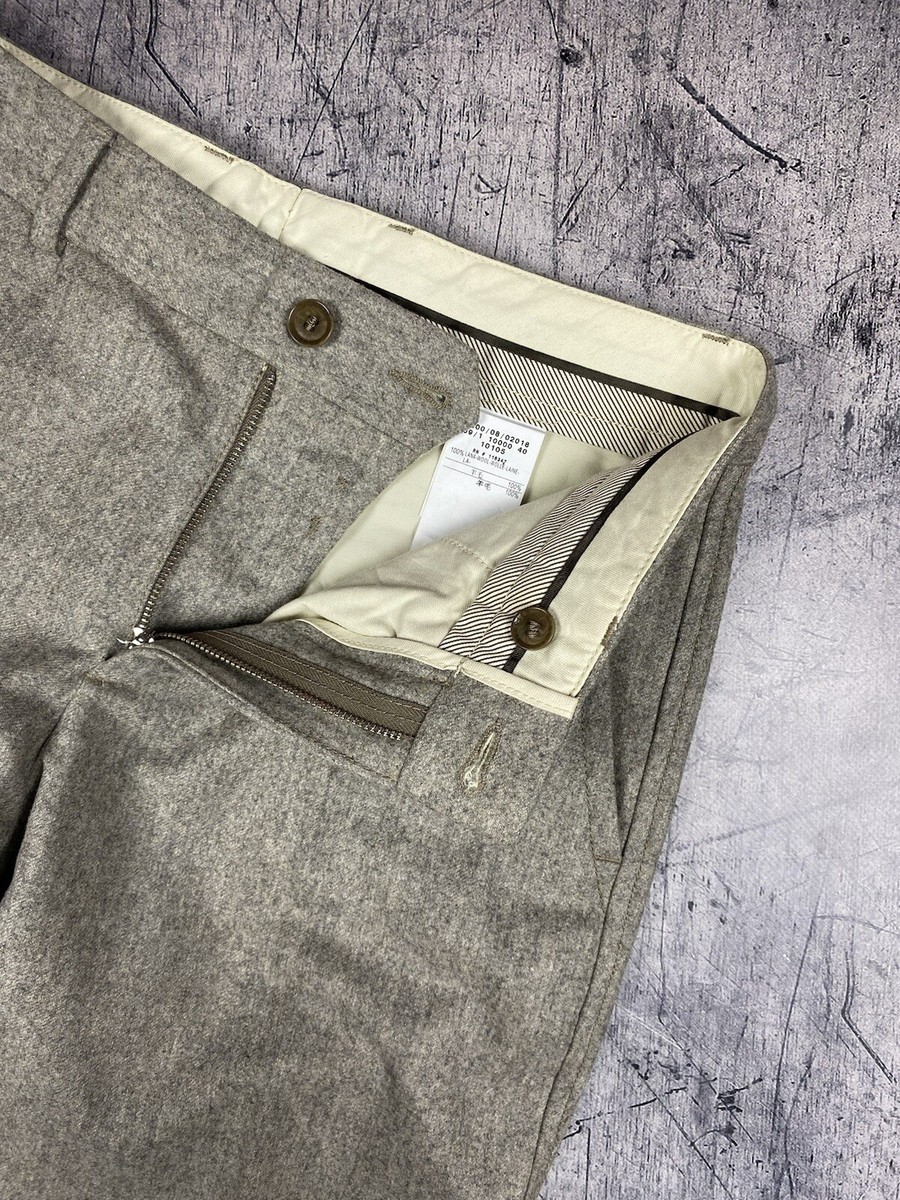 Moncler Grey Vintage Classic Pants Lana Wool Luxury Women Ladies