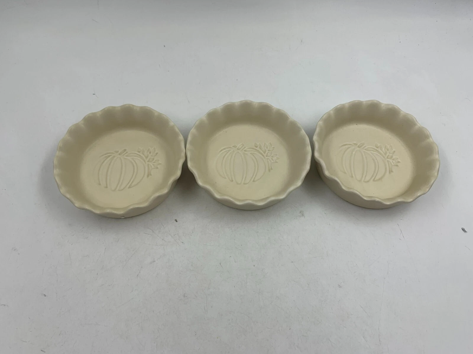 Ashland Ceramic Mini 5in Fall Pumpkin Pie Plate Set of 3 BB02B22008
