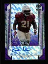 MARVIN WILSON 2021 LEAF METAL DRAFT ROOKIE PURPLE MARBLE AUTO #08/30 BA9698