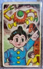 Vintage Japanese Manga Card With Astro Boy & Robot Design