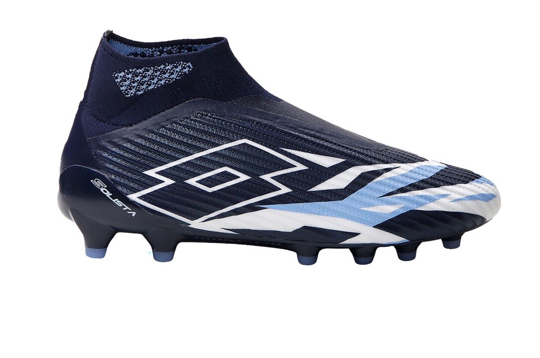 Lotto Solista 100 VI Gravity FG tacchetti calcio blu navy taglia 9 nuovi con scatola con extra