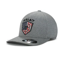 Ariat® Men's USA Flag Logo Grey Snapback Cap A300018906