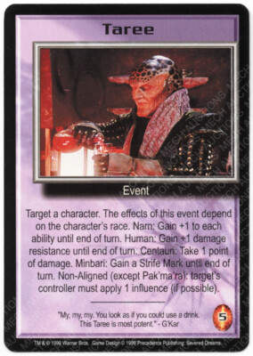 Babylon 5 CCG Severed Dreams Promo Card Taree M/NM Mint/Near Mint