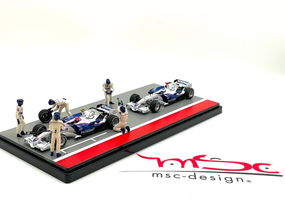 1:43 Kubica  +  Heidfeld  BMW Sauber F1.07 Pit Stop Diorama Umbau - Bild 3 von 4