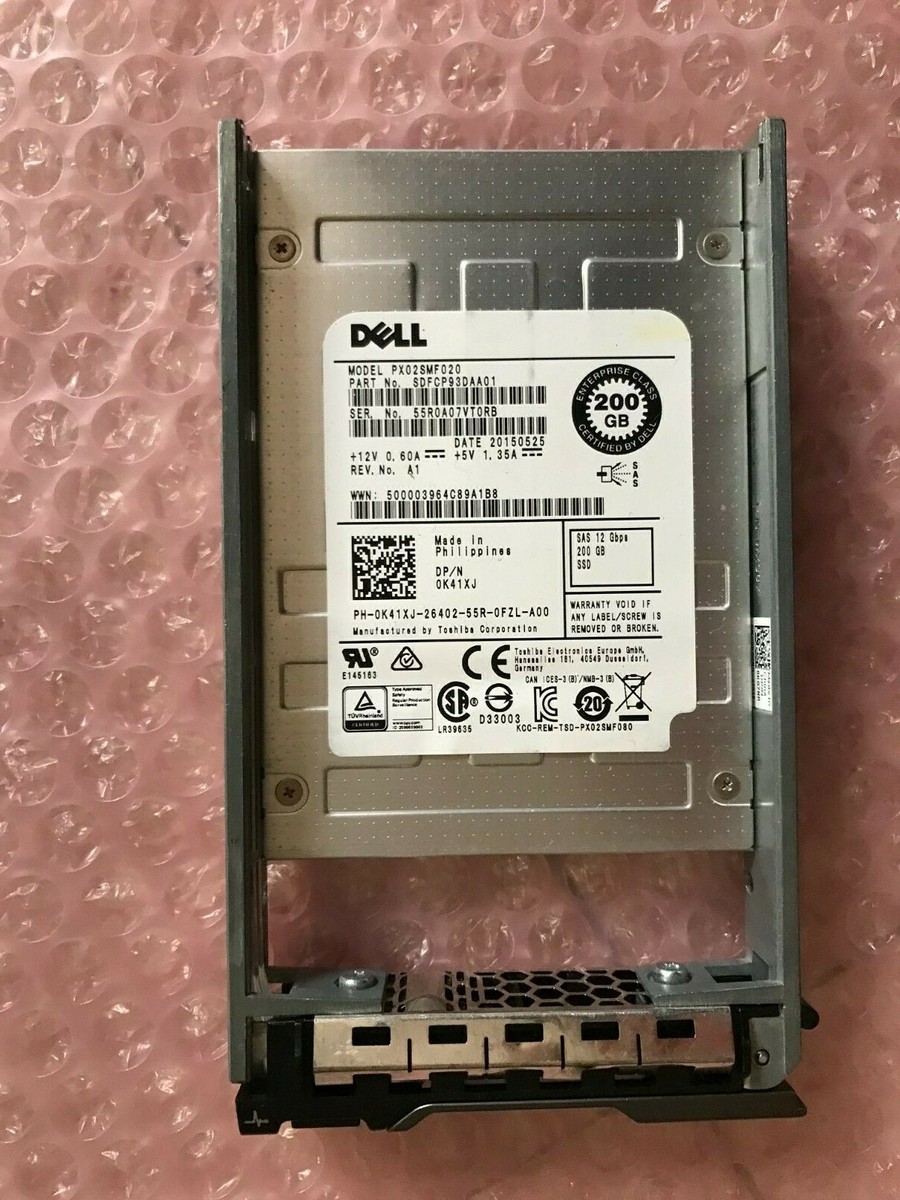 0K41XJ DELL TOSHIBA 200GB PX02SMF020 SAS SSD K41XJ 12Gbps | eBay