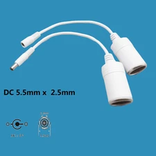 Car Cigarette Lighter Socket to DC Female/Male 5.5mm x 2.5mm Power Charger Cable