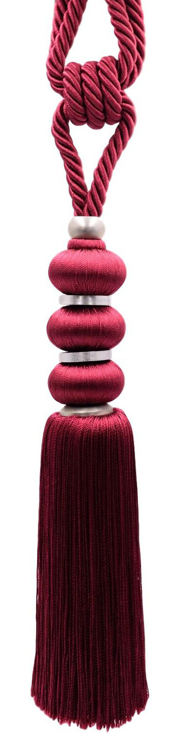 DÉCOPRO Tassel Tieback, Style# TBMD10, Color# E10 - Dark Wine Red [Set of 10]