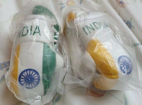 Mini Boxing Gloves For rear view Car Mirror. Indian Flag 2x2 pack