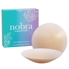 Nobra Fine Nipple Covers for Women - Reusable Silicone Invisible 8 cm, Ivory