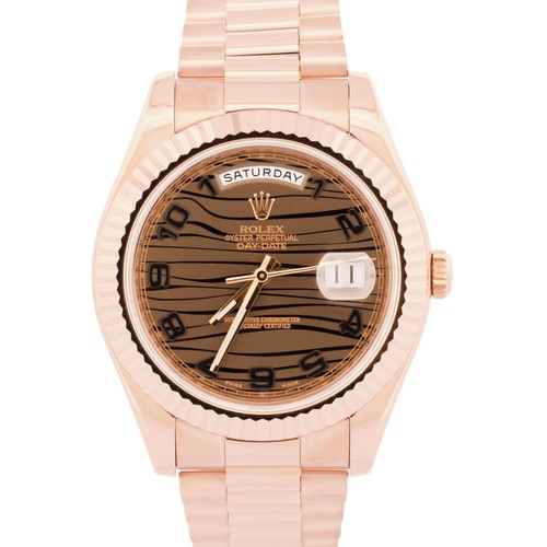 PAPERS Rolex Day-Date II 41mm President CONCENTRIC CHOCOLATE W...