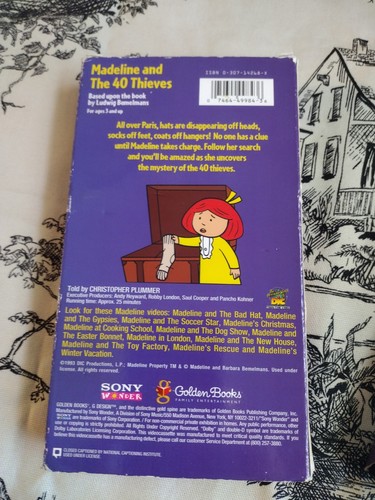 Madeline VHS Lot Madeline And The 40 Thieves Madeline And The Gypsies - Imagen 5 de 14