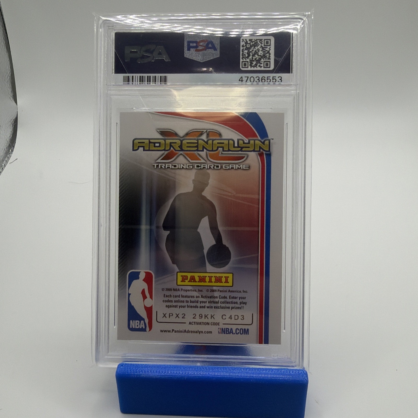 2009 Panini Adrenalyn XL Stephen Curry RC #77 PSA 9 Warriors view 2