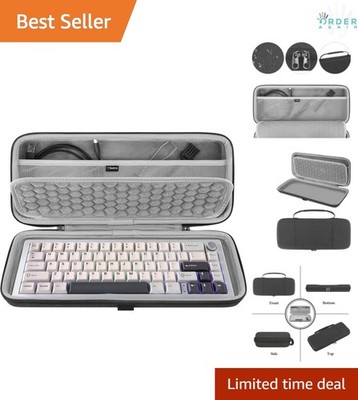 Compact Keyboard Case Hard Shell Travel Bag for 68 Keys Waterproof Accessories