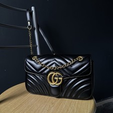 Gucci Marmont black quilted leather bag