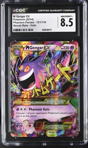 CGC 8.5 M Gengar EX 2014 Phantom Forces 121/119 Secret Rare Holo Pokemon Card