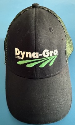 Dyna-Gro Seed Crop Production Trucker Hat Cap CPS Farming Mesh Adj Bk Green