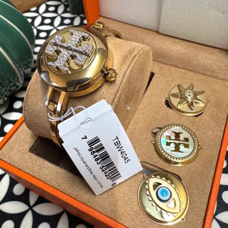 NEW TORY BURCH Reva Gold-Tone Watch 26mm Gift Set TBW4045 | eBay