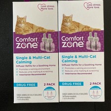 Comfort Zone Single Multi-Cat Calming Diffuser Refills, 2 x 2 PACK 188la