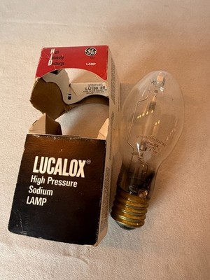 General Electric High Pressure Sodium Lucalox Lamp / Bulb - P/N: LU150/55 (NOS)