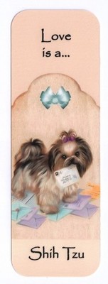SHIH TZU DOG BOOKMARK SAME IMAGE BOTH SIDES GREAT GIFT