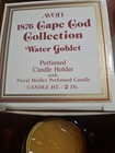 NEW in box  Avon 1876 Cape Cod Water Goblet Perfumed Candle Holder Floral Medley — photo 3