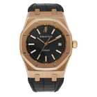 Audemars Piguet Royal Oak 15300OR.OO.D088CR.02 39mm Black Dial Brown Leather ...